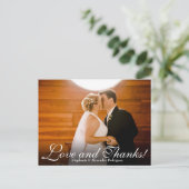愛感謝してい効結婚果の写真サンキューカード ポストカード (スタンド正面)