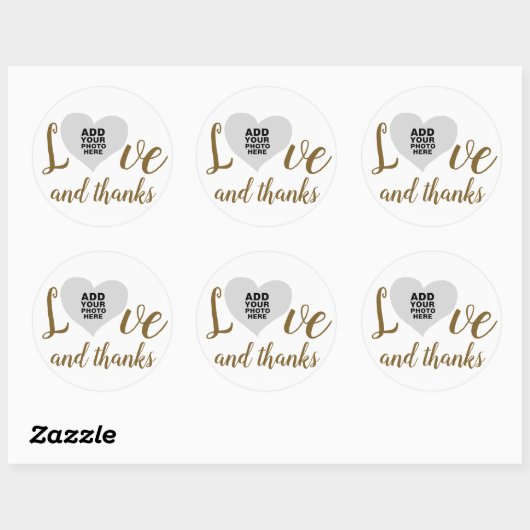 愛感謝してい感謝していの写真結婚 ラウンドシール (シート)