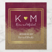 愛感謝してい結婚と酒の色 ワインラベル (シングルラベル)