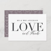 愛感謝してい結婚サンキューカード セーブザデート (正面/裏面)