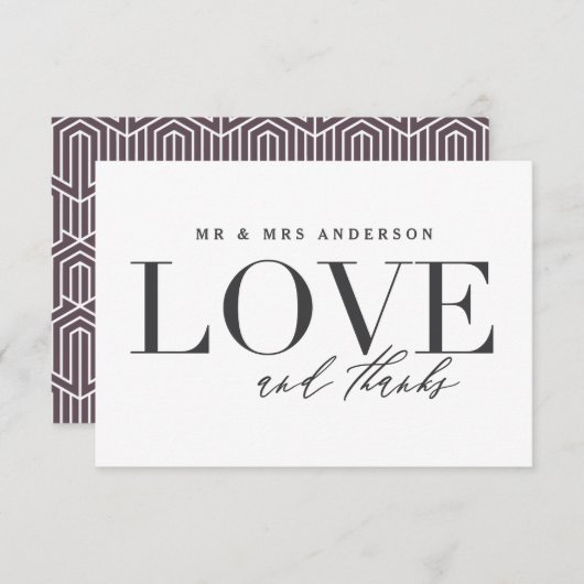 愛感謝してい結婚サンキューカード セーブザデート (正面/裏面)