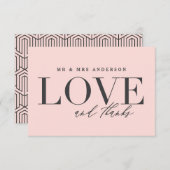 愛感謝してい結婚サンキューカード セーブザデート (正面/裏面)