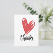 愛感謝してい者の愛赤いハートをありがとう ポストカード (スタンド正面)