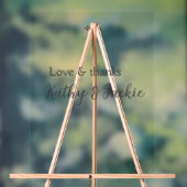 愛感謝してい連名のシンプル結婚ミニマル アクリルサイン (ニュートラル)