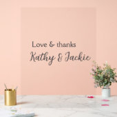 愛感謝してい連名のシンプル結婚ミニマル アクリルサイン (ウェディング)
