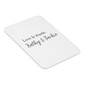 愛感謝してい連名のシンプル結婚ミニマル マグネット (右側)