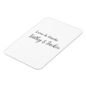 愛感謝してい連名のシンプル結婚ミニマル マグネット (左側)