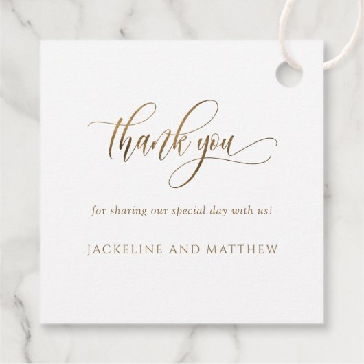 愛感謝してい金エレガント書道 フェイバータグ (裏面)