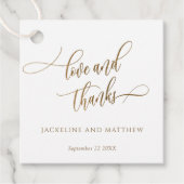 愛感謝してい金エレガント書道 フェイバータグ (正面)