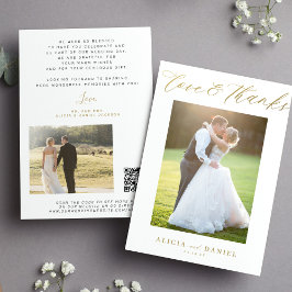 愛感謝してい金ゴールドスクリプ結婚ト2写真感謝していの カード