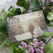 愛感謝してい2枚写真結婚のサンキューカード サンキューカード