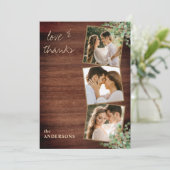 愛感謝してい3植物緑結婚の サンキューカード (スタンド正面)