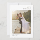 愛感謝してい& |写真サンキューカード サンキューカード (正面)