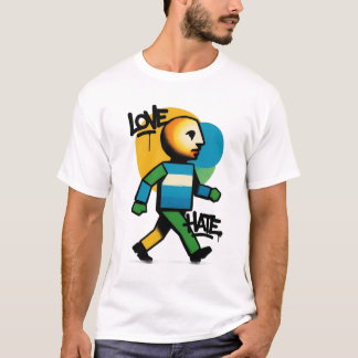 愛憎グラフィック Tシャツ
