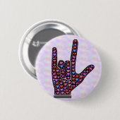 愛手の印ボタン 缶バッジ (正面&裏面)