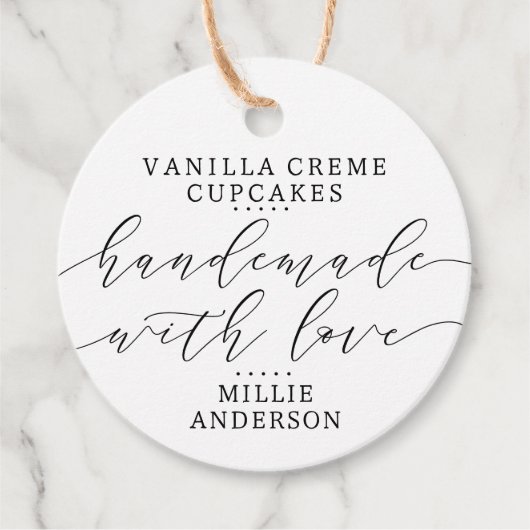 愛手書きスクリプトビジネスクラスで手作り フェイバータグ (正面)