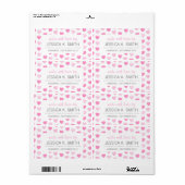 愛手製の缶詰になる瓶によってなされるピンクのハート ラベル (フルシート)