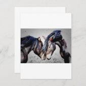 愛招待の2頭の馬、 招待状 (正面/裏面)