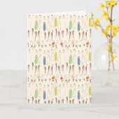 愛挨拶状が付いている"続きこま漫画" カード (黄色い花)