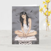 愛挨拶状で孤独 カード (黄色い花)