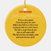 愛採用の記念品が付いているエチオピアから セラミックオーナメント (裏面)