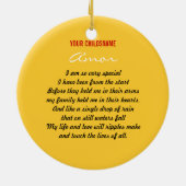 愛採用の記念品が付いているグアテマラから セラミックオーナメント (裏面)