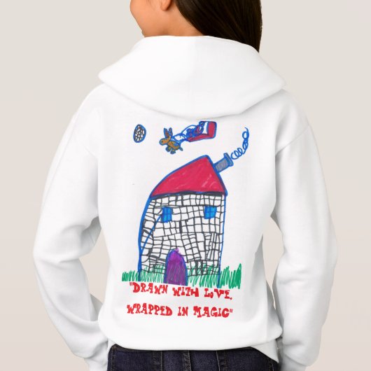愛描と共に、包まれた魔法Kids Pullover (裏面)
