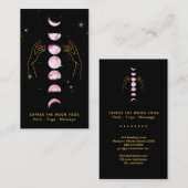 *～*愛撫ピンクの月相+ハンズ天の星 名刺 (正面/裏面)