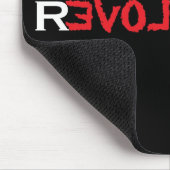 愛改革のマウスパッド-赤と白の黒 マウスパッド (コーナー)