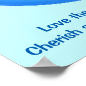 愛救保護永遠の詩と芸術 ポスター (角)