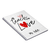 愛教えする先生パーソナライズされた ノートブック (右側)