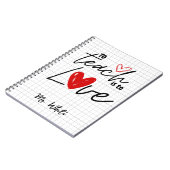 愛教えする先生パーソナライズされた ノートブック (左側)