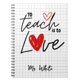 愛教えする先生パーソナライズされた ノートブック