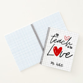 愛教えする先生パーソナライズされた ノートブック