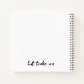 愛教えする先生パーソナライズされた ノートブック (裏面)