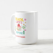愛教えとマグインスパイア – 完璧な先生プレゼント コーヒーマグカップ (正面左)