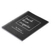 愛教えのインスパイア声 |ブラックフェイクレザー先生 ノートブック (左側)