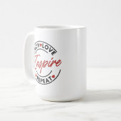 愛教えの繰り返しやる気を起こさせる コーヒーマグカップ (正面左)