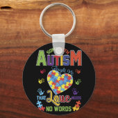 愛教えは言葉を要せない自閉症 キーホルダー (正面)