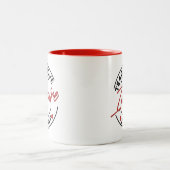 愛教えやる気を起こさせるインスパイア ツートーンマグカップ (中央)