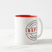 愛教えやる気を起こさせるインスパイア ツートーンマグカップ (正面右)
