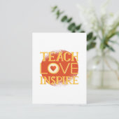 愛教えインスパイアのことわざ-先生引用文 ポストカード (スタンド正面)