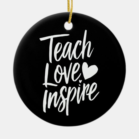 愛教えインスパイア先生の日の贈り物の先生生活 セラミックオーナメント (正面)