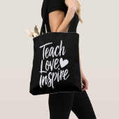 愛教えインスパイア先生の日の贈り物の先生生活 トートバッグ (クローズアップ)