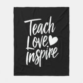 愛教えインスパイア先生の日の贈り物の先生生活 フリースブランケット (正面)