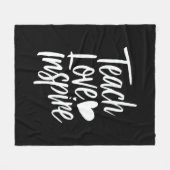 愛教えインスパイア先生の日の贈り物の先生生活 フリースブランケット (正面(横))