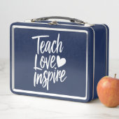 愛教えインスパイア先生の日の贈り物の先生生活 メタルランチボックス (インサイチュ)
