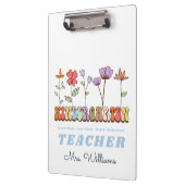 愛教え生野草幼稚園先生 クリップボード (左)