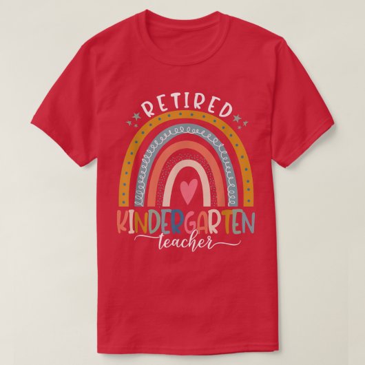 愛教えBoho Rainbow Kindergart退職した Tシャツ (デザイン正面)