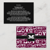 愛文字の道順プラムにカードを挿入 エンクロージャーカード (正面/裏面)